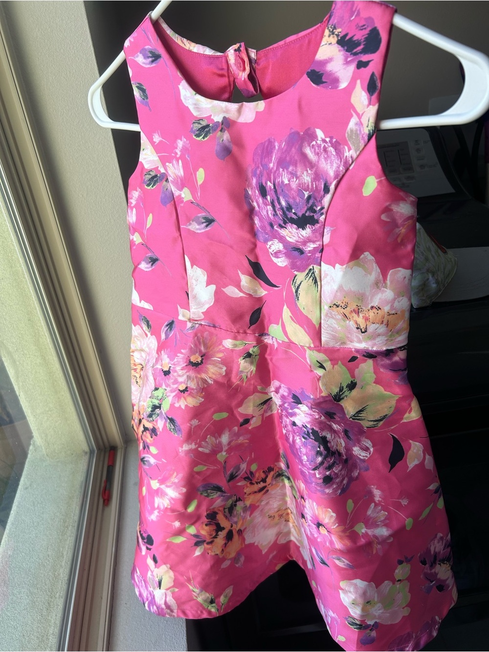 The Children's Place Hot Pink Floral Fit & Flare Dress
